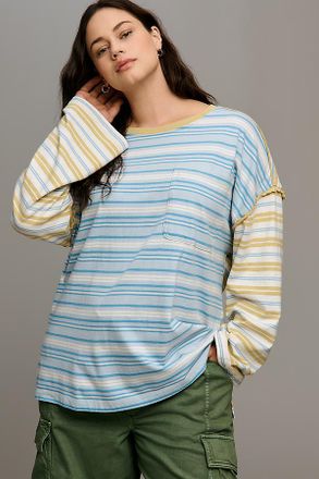 Pilcro Long-Sleeve Boyfriend Tee