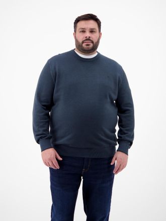 Lerros Strickpullover LERROS Leichter Herren Strickpullover, Herren, Gr. 5XL, classic navy, 100% Baumwolle, Rundhals, Pullover Strickpullover