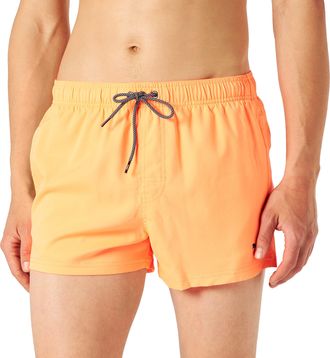 Puma Mens Length Swim Shorts Board, Bright Orange, X-Small