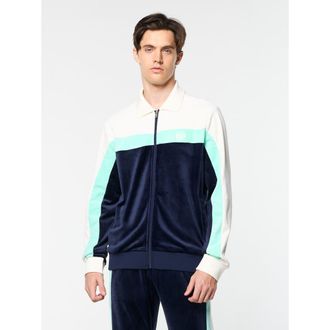 Sergio Tacchini Lazaro Velour Track Jacket in Maritime Blue at Nordstrom, Size Xx-Large