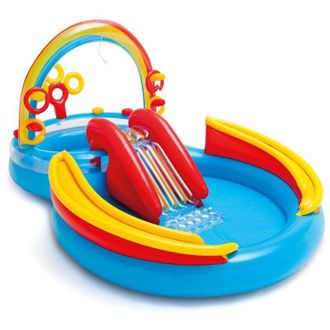 Intex Piscina Inflable Rainbow Ring Play Center 297x193 X135cm 57453np