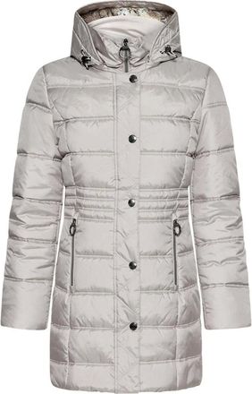 Betty Barclay Gewatteerd jack met capuchon - Dames - Jassen - Grijs - Maat: 2XL Leer