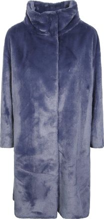 Herno Plush High Collar Long Coat