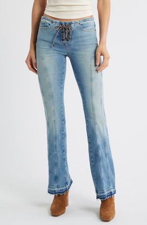 Free People Dust In Glory Flare Jeans in Indigo at Nordstrom, Size 26
