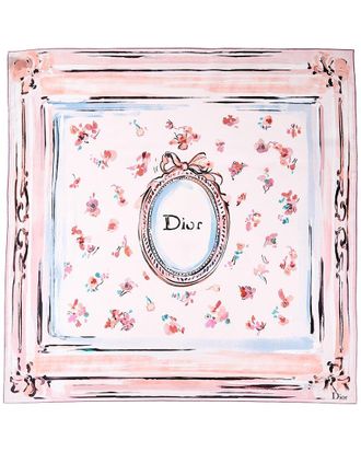 Dior Flowers Frame Silk Scarf