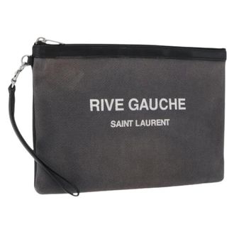 Saint Laurent Pre-owned Clutches, female, Gray, Size: ONE SIZE Pre-owned Vintage Clutch