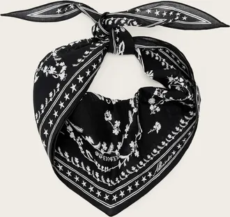 AllSaints Cotton Fleur Diamond Scarf, Size: One Size