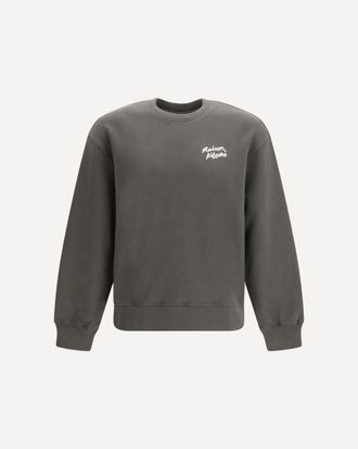 Maison Kitsun&eacute; Cotton Sweatshirt wih logo Male XL