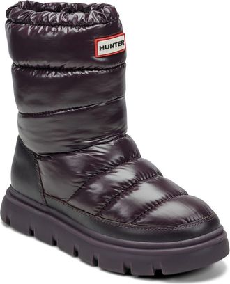 Hunter Maribels Waterproof Snow Boot in Dark Purple 500 at Nordstrom, Size 11
