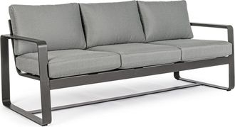 BIZZOTTO 3-Sitzer Outdoor Sofa Merrigan - Anthrazit/Grau