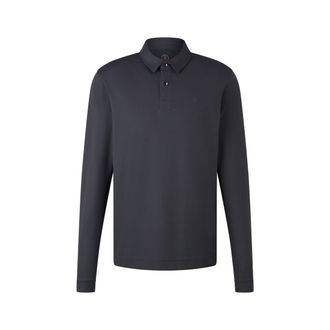 Bogner Timon polo long-sleeved top for men - Anthracite - XXL