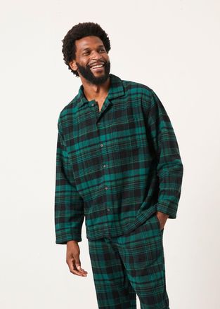 Fat Face FatFace Samphrey Dark Green Check Pyjama Shirt