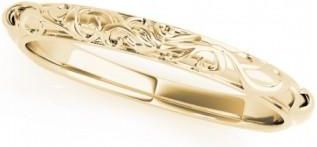 Allurez Antique Style Wedding Band 14k Yellow Gold