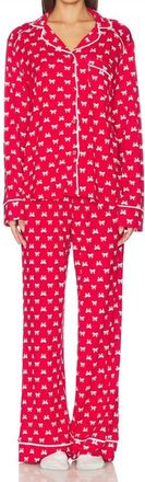 Beach Riot Livy Top & Connie Pant Set In Peppermint Bows
