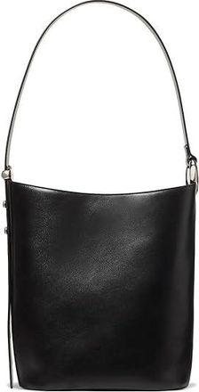 Kate Spade New York Halo Fine Grain Leather Bucket Womens Handbags Black, Leather/Linen