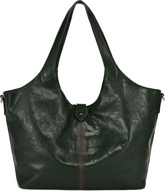 OLD TREND Marigold Genuine Leather Spacious Refined Carryall Tote in Kale at Nordstrom