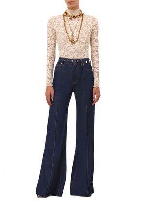 Zimmermann Wide Leg Jeans In Ink