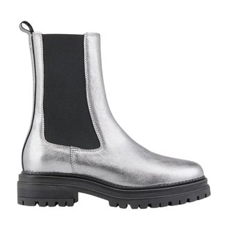 Cosmoparis Schoenen, Dames, Grijs, 37 EU, Leer, Trendy Chelsea Boot voor de Winter