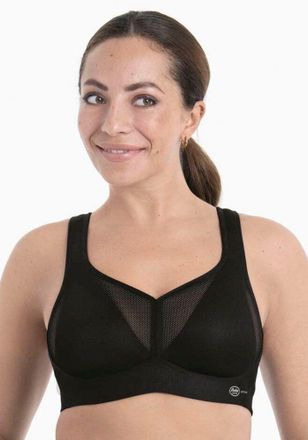 Anita Since 1886 Sport-BH ANITA SINCE 1886, Damen, Gr. 75, Cup D, schwarz, Obermaterial: 44% Polyamid, 42% Polyester, 14% Elasthan, unifarben, BHs Sport-BH, Atmungsakt