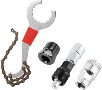 Elle Kit De Herramientas Para Desmontar El Cassette Del Desviador De Bicicleta. Kit De Reparaci&oacute;n Multifuncional Con Llave Para Cadena. Herramientas Para D