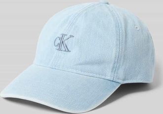 Calvin Klein Basecap aus reiner Baumwolle in Jeansblau, Gr&ouml;&szlig;e 1