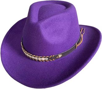 Generic Cowboy Hat for Women Men with Shapeable Wide Brim Western Hats for Cowboys and Cowgirls