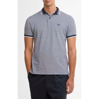 Barbour Castleford Tailored Fit Cotton Piqu&eacute; Polo in Navy at Nordstrom, Size Xxx-Large