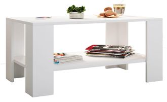 ebuy24 Mesa Auxiliar De Madera Vcm Mesa De Centro Lisa Dimensiones Aprox. Al. 55 X An. 90 X P. 41 Cm Mesa De Sal&oacute;n Sofatics - Dalus (blanco)