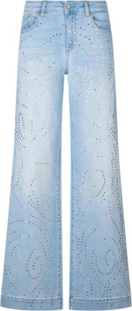 Liu Jo Authentic Flare Jeans - Dames - Loose Fit Jeans - Blauw - W29 - Katoen - Jeans