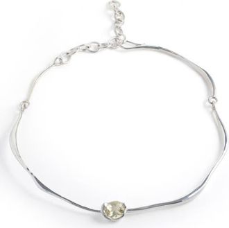 Faris Grand Semiprecious Stone Collar Necklace in Sterling Silver at Nordstrom