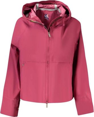 K-Way Purple Polyester Hooded Jacket