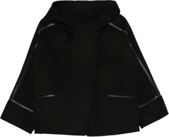 Yves Salomon Cappotto con cappuccio - Nero