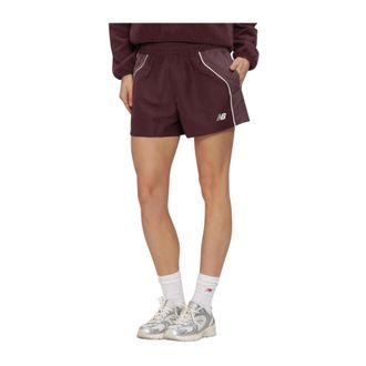 New Balance Trackside Woven Short - Dames - Sport - Rood - Maat: XL Poliester