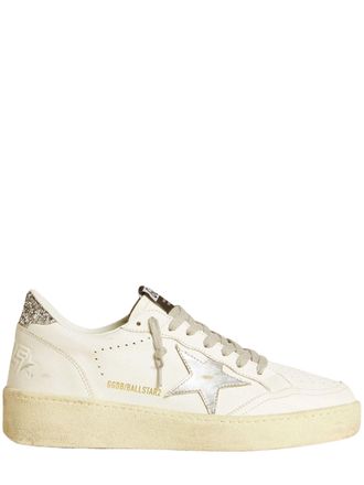 Golden Goose White Leather Ball Star Sneakers