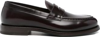 Henderson Baracco leather penny loafers - Red