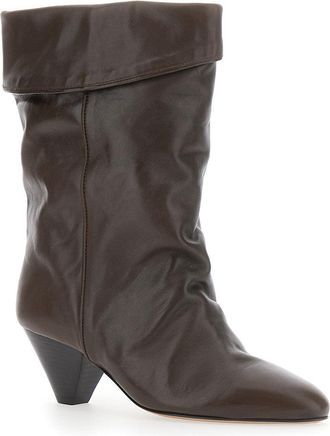 Isabel Marant Womens Ankle Boots Dalby Brown Leather