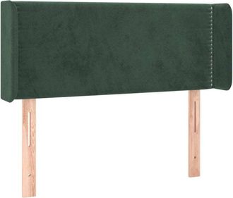 vidaXL Cabecero Con Led De Terciopelo Verde Oscuro 93x16x78/88 Cm Vidaxl