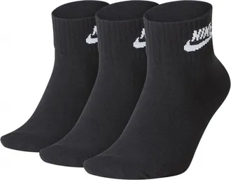 Nike Everyday Essential Ankle Sports Training Socks Unisex 3-Pairs Black SK0110-010