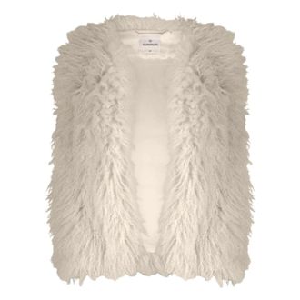 Summum Faux Fur Beige Gilet - Dames - Jassen - Beige - Maat: L