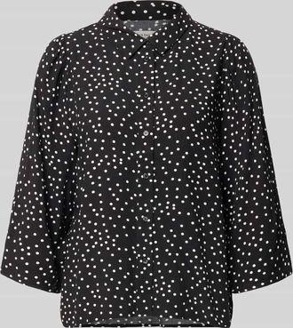 Lollys Laundry Regular Fit Bluse aus Viskose mit 3/4-Arm Modell Bono in Black, Gr&ouml;&szlig;e XL