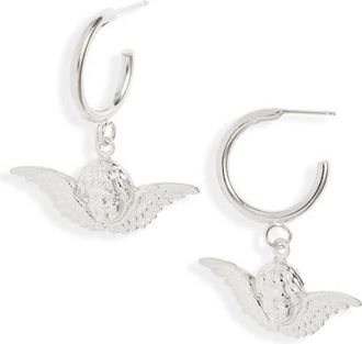 Vidakush Angel Hoop Earrings in Silver at Nordstrom