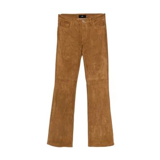 7 For All Mankind Jeans, Dames, Bruin, W28, Katoen, Midi-heup Flared Jeans