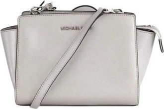 Michael Kors Pre-owned Shoulder Bag - Dames - Vintage Schoudertas - Grijs - ONE Size - Leer - Vintage