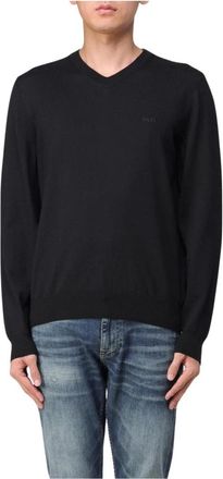 HUGO BOSS Heren, Truien, Zwart, Maat: 2XL Wol