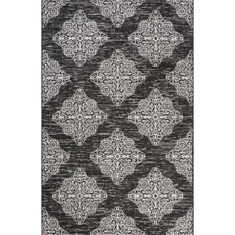 Jonathan Y Designs Galon Filigree Indoor/Outdoor Area Rug in Black/ivory at Nordstrom, Size 3Ft 0In X 5Ft 0In