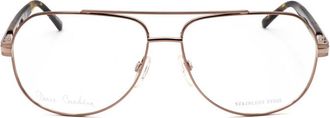 Pierre Cardin Mens Brown Pilot Eyeglass Frames PC 6844
