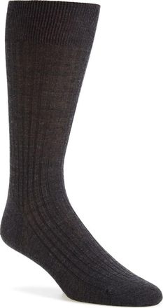 Pantherella Merino Wool Blend Dress Socks in Charcoal at Nordstrom, Size Medium
