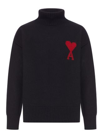 Ami AMI DE COEUR WOOL HIGH NECK SWEATER - Ami Paris - Man