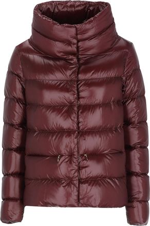 Herno Bordeaux High Neck Quilted Down Jacket