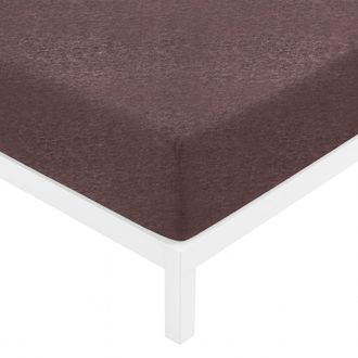 KASANOVA Lenzuolo matrimoniale con angoli jersey melange melanzana